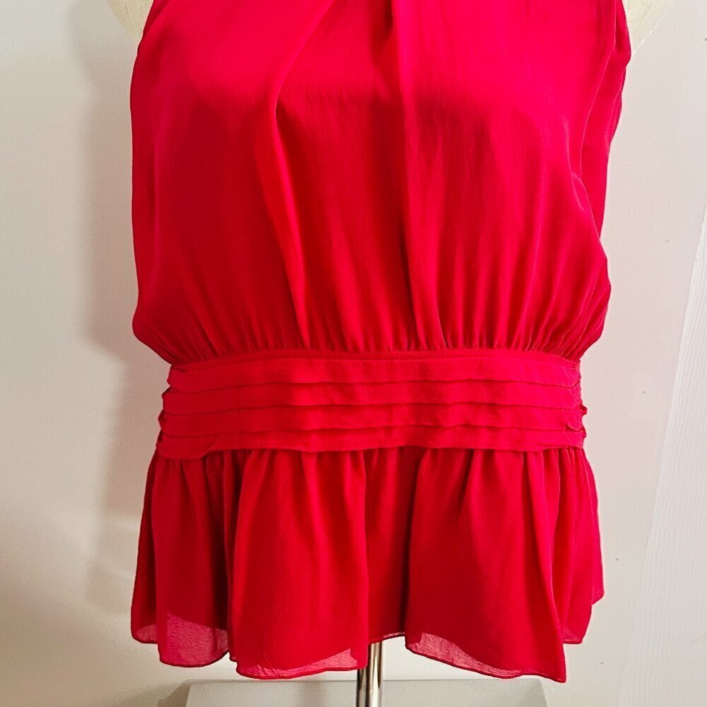 3/$30 Zara Woman silk dress in vibrant red, size M - Picture 3 of 7